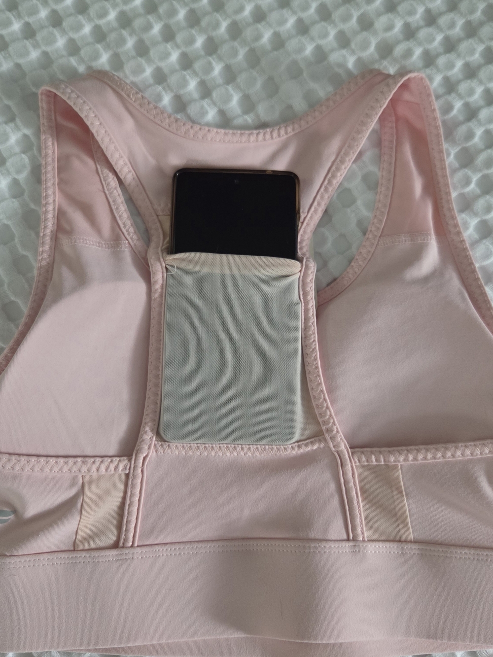 Fabletics Light Pink Racerback Sports Bra - Picture 4 of 4